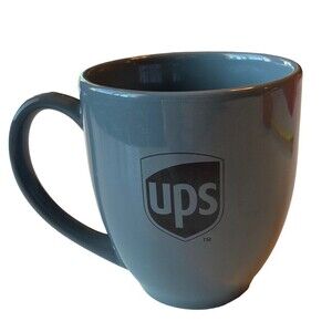Vintage UPS Freight Large Gray Heavy MINTY Coffee Mug